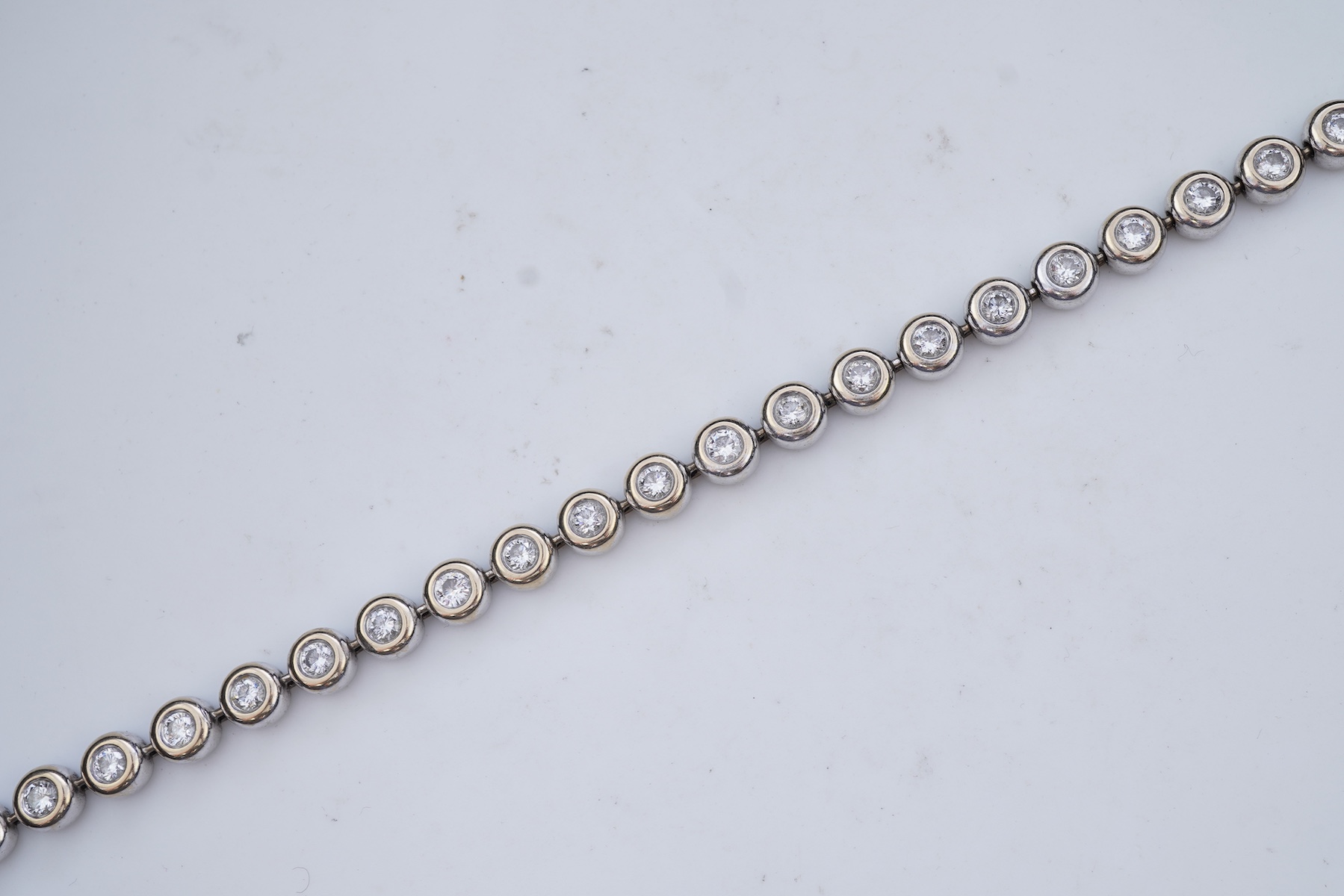 A diamond line bracelet